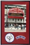 1998 Harray Caray Display With 2 Memorial Patches Display