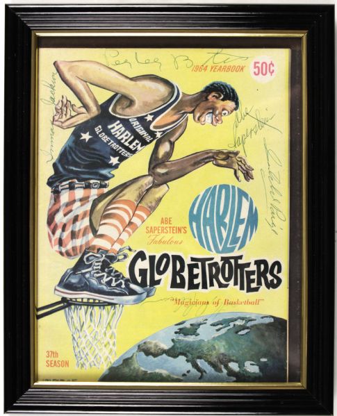 1964 Harlem Globetrotters Multi Signed Program With Satchel Paige Abe Saperstein - JSA