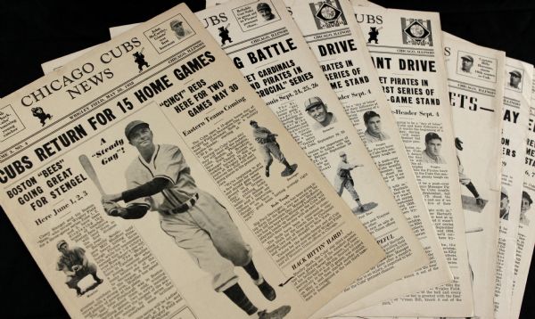 1938-39 Chicago Cubs News Publication - Lot of 7 