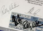 1991 Nolan Ryan Signed Full Ticket to 7th No-Hitter & Certificate To Game Also Signed by Bobby Valentine Twice Signed - JSA 