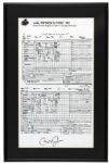 1981 Cal Ripken Jr. Baltimore Orioles Signed Line Up Card (Commemorative) - JSA 