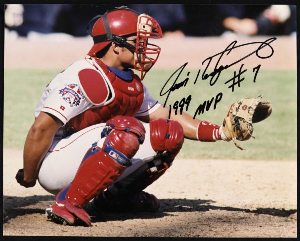 1999 Ivan Rodriguez Texas Rangers Signed 8" x 10" High Quality Photo - JSA 