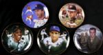 1983-95 Baseball Greats Signed Plate - Lot of 4 w/ Sandy Koufax Cal Ripken Jr. Willie Mays & Nolan Ryan - JSA 