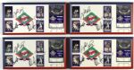 1993 Texas Rangers Last Game At Arlington Stadium Ticket/Voucher Display - Lot of 11 Each Signed By Nolan Ryan Buddy Bell Gaylord Perry & Jim Sundberg - JSA 