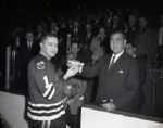 1962 Glenn Hall Jim Norris Chicago Black Hawks "Chicago Sun-Times" Original 4" x 5" B & W Negatives (Chicago Sun-Times Archives/MEARS Auction LOA) - Lot of 2