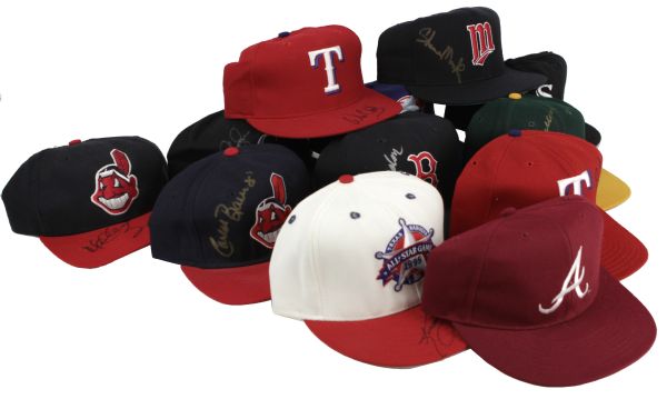 1990s - 2000s Signed Authentic Baseball Cap - Lot of 12 w/ Jose Canseco Will Clark - JSA 