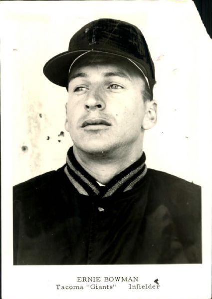 1960 Ernie Bowman Tacoma Giants PCL "The Sporting News Collection Archives" Original Photo (Sporting News Collection Hologram/MEARS Photo LOA)