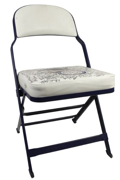 1990s Texas Rangers Locker Room Chair Signed by Over 100 MLB Players Inc. Steve Olin Ken Griffey Jr. Mark McGwire - JSA