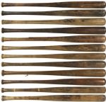 1921-31 H&B Louisville Slugger Professional Model Side Written Game Used Bats (Lot of 12)