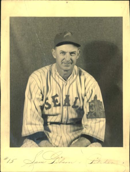 1939 Sam Gibson San Francisco Seals (PCL) "The Sporting News Collection Archives" Original 7" x 9.5" Photo (Sporting News Collection Hologram/MEARS Photo LOA)