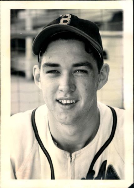 1952 Gene Conley Boston Braves "The Sporting News Collection Archives" Original Photo (Sporting News Collection Hologram/MEARS Photo LOA)