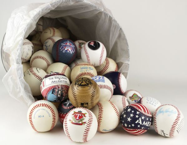 1990s to present: Giveaway Baseballs - Lot of 59