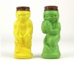 1970s Domino Sports Football & Basketball figural Sugarn Cinnamon Shakers