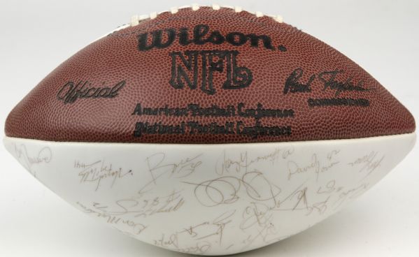 1991-92 Los Angeles Raiders Team Signed Football w/49 Sigs. Incl. Tim Brown Ronnie Lott - JSA 