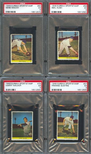 1949 Eureka Sportstamp Chicago Cubs PSA 5 Collection