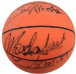 1980s Meadowlark Lemon Harlem Globetrotters Signed Full Size Basketball - JSA 
