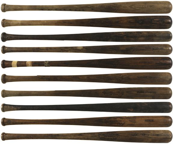 1917-31 H&B Louisville Slugger Professional Model Side Written Game Used Minor League Bats (Lot of 10)