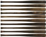 1921-31 H&B Louisville Slugger Professional Model Side Written Game Used Minor League Bats (Lot of 10)