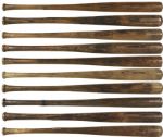 1921-31 H&B Louisville Slugger Professional Model Side Written Game Used Minor League Bats (Lot of 10)