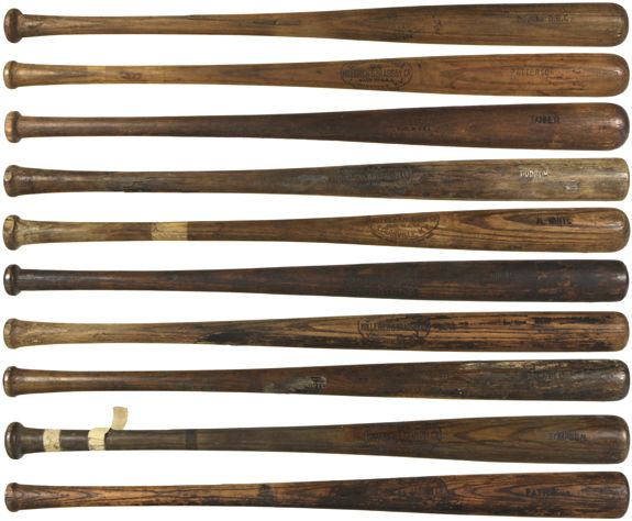 1917-31 H&B Louisville Slugger Professional Model Side Written Game Used Minor League Bats (Lot of 10)
