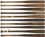 1917-31 H&B Louisville Slugger Professional Model Side Written Game Used Minor League Bats (Lot of 10)