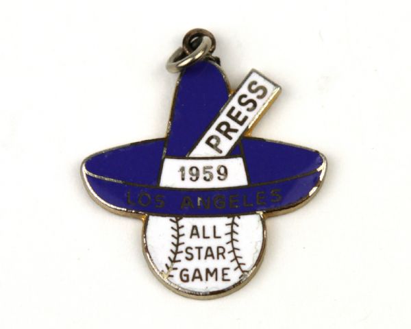 1959 All Star Game Balfour Press Pin Los Angeles Dodgers - Second Game