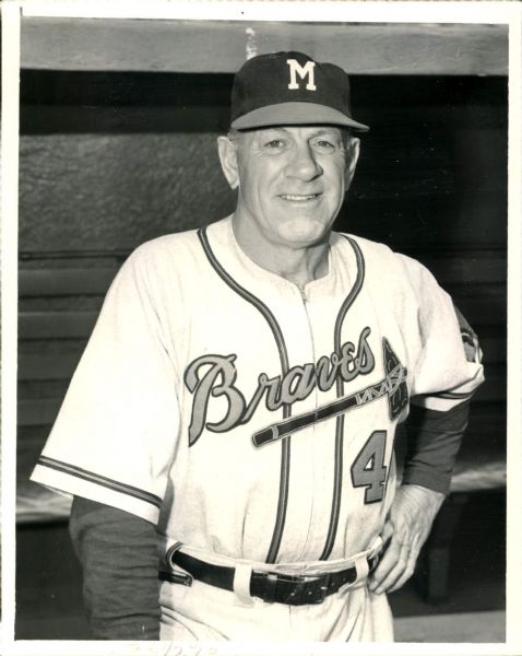 1954 Charlie Grimm Milwaukee Braves "The Sporting News Collection Archives" Original Photo (Sporting News Collection Hologram/MEARS Photo LOA)