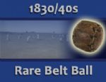 1830/40s circa Exceptionally Rare Townball Handmade Salesmans Sample Belt Style Baseball (3" circumference) - MEARS LOA