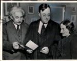 1921-40 Albert Einstein The Chicago Sun-Times Collection Archives Original Photos (Chicago Sun-Times Hologram/MEARS Photo LOA) - Lot of 3