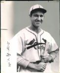 1938-48 Enos Slaughter St. Louis Cardinals "The Sporting News Collection Archives" Original Photos (Sporting News Collection Hologram/MEARS Photo LOA) - Lot of 2