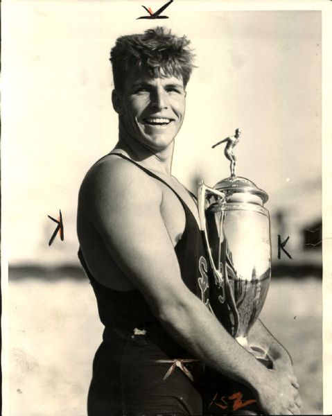 1930 Buster Crabbe Olympian and Actor "The Sporting News Collection Archives" Original 8" x 10" Photo (Sporting News Collection Hologram/MEARS Photo LOA)