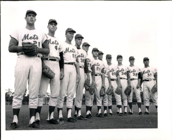 1967 New York Mets Pitching Staff Florida Instructional League "The Sporting News Collection Archives" Original Photo (Sporting News Collection Hologram/MEARS Photo LOA)