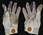 2005-2006 circa Andruw Jones Atlanta Braves Game Worn Signed Batting Gloves - MEARS LOA & JSA 