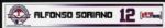 2004 Alfonso Soriano Texas Rangers Opening Day Locker Room Nameplate 