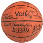 1983-85 Depaul University Team Signed Basketball w/ Ray Meyer - MEARS