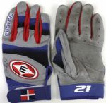 2007 Sammy Sosa Texas Rangers Professional Model Easton Game Worn Batting Gloves - Lot of 2  - MEARS LOA