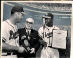 1960 Eddie Mathews Hank Aaron Milwaukee Braves "The Chicago Sun-Times Collection Archives" Original Photo (Chicago Sun-Times Hologram/MEARS Photo LOA)