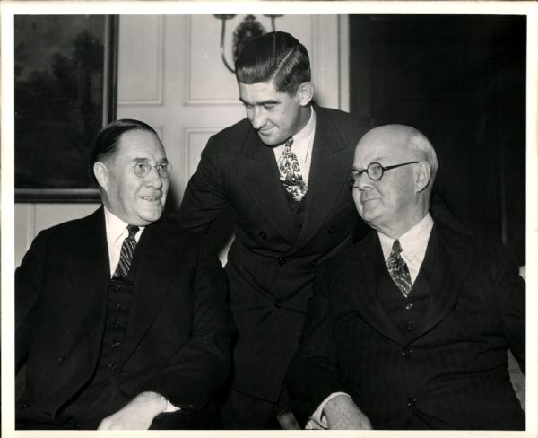 1935 Tigers Front Office - Walter Briggs Gordon Cochrane Frank Navin - "The Sporting News Collection Archives" Modern 8" x 10" Photo (Sporting News Collection Hologram/MEARS Photo LOA)