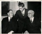 1935 Tigers Front Office - Walter Briggs Gordon Cochrane Frank Navin - "The Sporting News Collection Archives" Modern 8" x 10" Photo (Sporting News Collection Hologram/MEARS Photo LOA)
