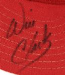1995-96 Will Clark Game Worn and Signed Texas Rangers Authentic Cap - JSA