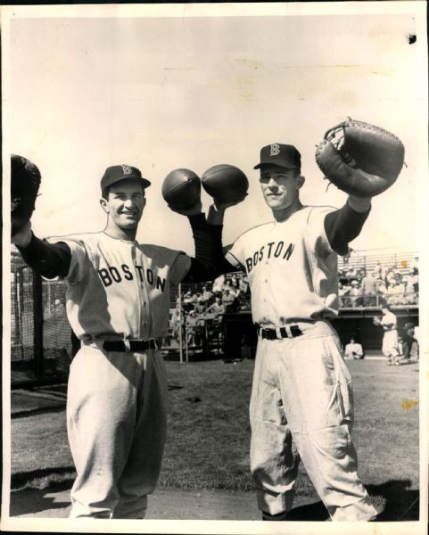 1953 Harry Agganis Haywood Sullivan Boston Red Sox "The Sporting News Collection Archives" Original Photo (Sporting News Collection Hologram/MEARS Photo LOA)