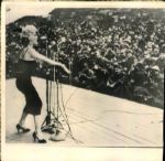 1954 Marylin Monroe Performing in Korea The Sporting News Collection Archives Original Photo (Sporting News Collection Hologram/MEARS Photo LOA) - Lot of 2