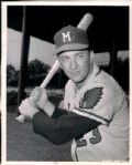 1957-61 Johnny Logan Milwaukee Braves Original 8 x 10 Photo - Lot of 4 (Sporting News Collection Hologram/MEARS Photo LOA)