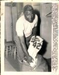 1956 Jackie Robinson Pack It In "The Sporting News Collection Archives" Original 7" x 9" Photo (Sporting News Collection Hologram/MEARS Photo LOA)