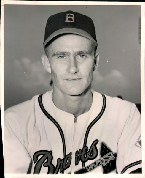 1952 Lew Burdette Boston Braves "The Sporting News Collection Archives" Original Photo (Sporting News Collection Hologram/MEARS Photo LOA)