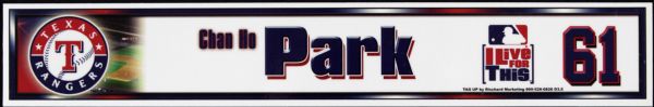 2004 Chan Ho Park Texas Rangers Locker Room Nameplate