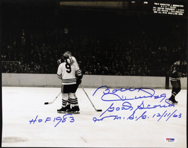 Bobby Hull Chicago Blackhawks Signed 11" x 14" Photo With Lengthy Inscription - PSA/DNA