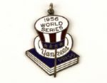 1956 New York Yankees World Series Press Pin From Perfect Game Series 