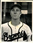 1946 Carden Gillenwater Boston Braves "The Sporting News Collection Archives" Original 7" x 9" Photo (Sporting News Collection Hologram/MEARS Photo LOA)