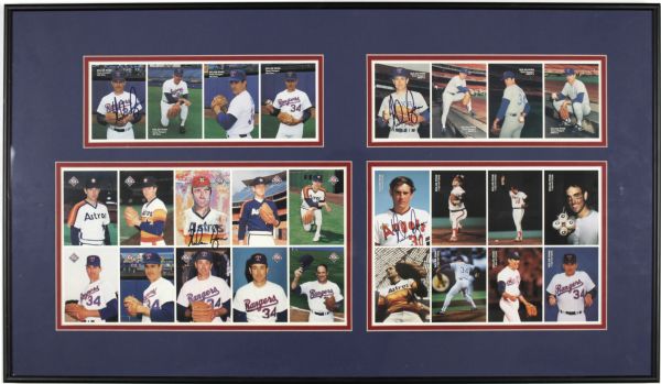 1993 Nolan Ryan Texas Rangers Signed Farewell Set - 4 Signatures - JSA 
